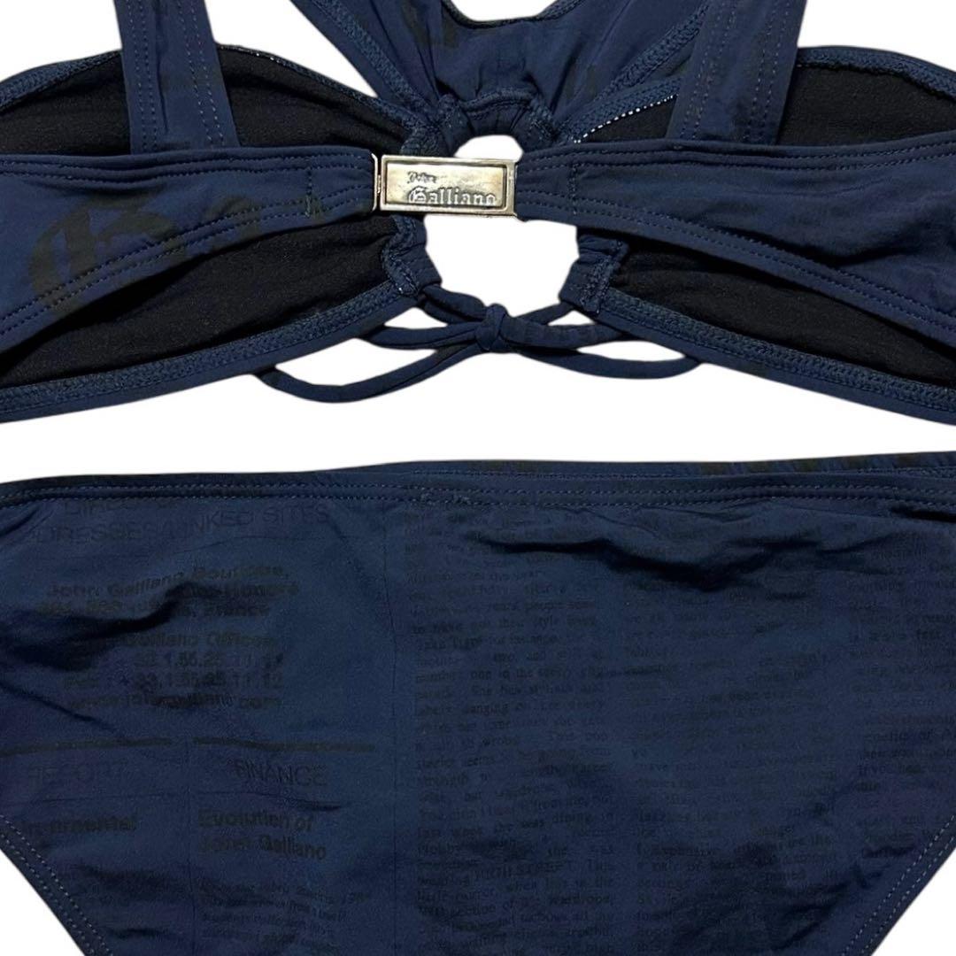 ジョンガリアーノ ヴィンテージ ニュースペーパー プリント 水着