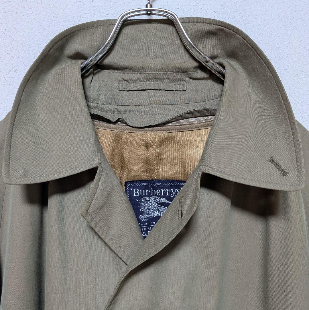 美品 英国製 90s バーバリー ステンカラーコート メンズ 丸善 C96C
