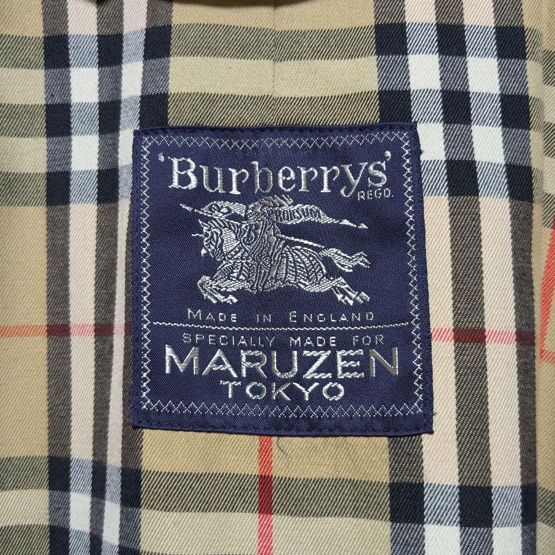 美品 英国製 90s バーバリー ステンカラーコート メンズ 丸善 C96C