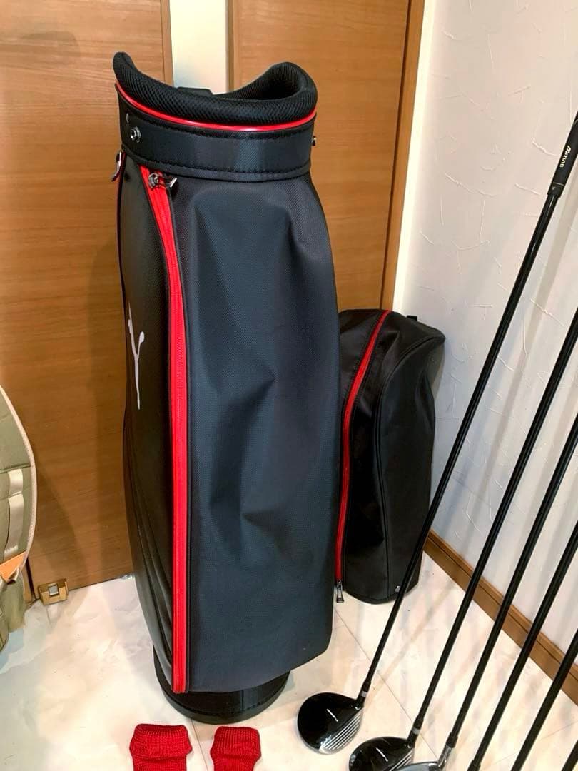 豪華 良品 ミズノ ゴルフクラブ 本格フルセット キャディバッグ/プーマ