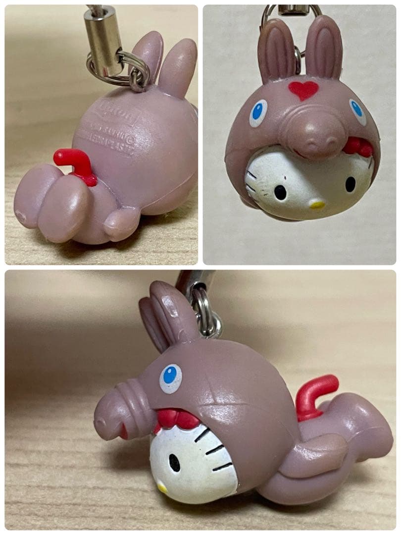 ハローキティご当地ストラップ クリスタルラベンダー他おまとめ19点ケース入