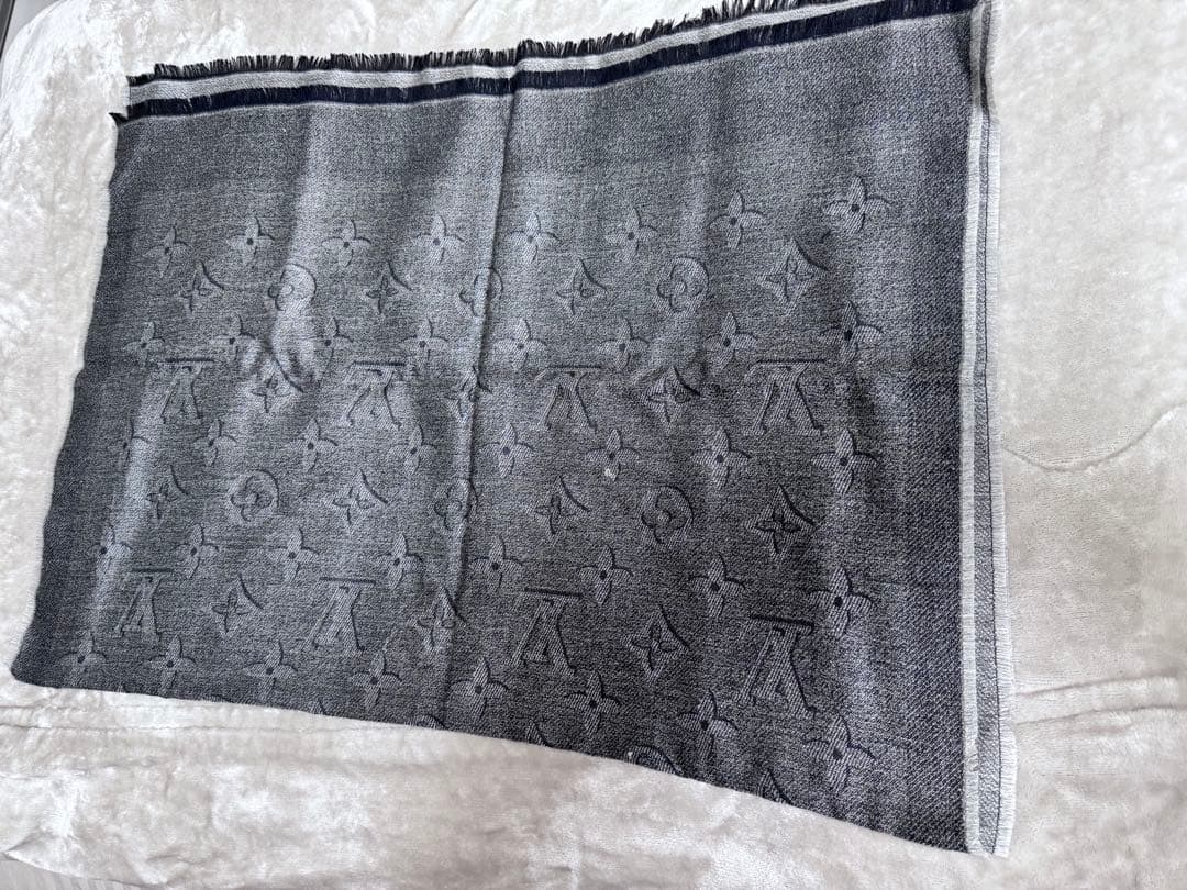 ルイヴィトン　ストール　マフラー　メンズ　カシミヤ　ウール　シルク