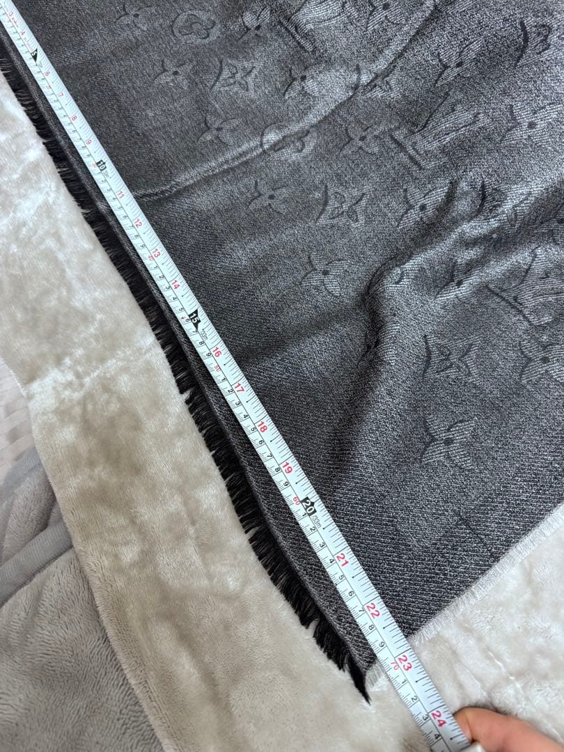 ルイヴィトン　ストール　マフラー　メンズ　カシミヤ　ウール　シルク