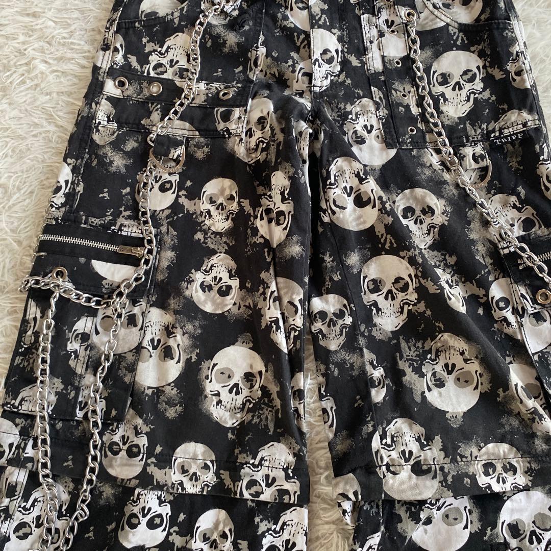 とむtrip nyc スカル パンツ　XS チェーン