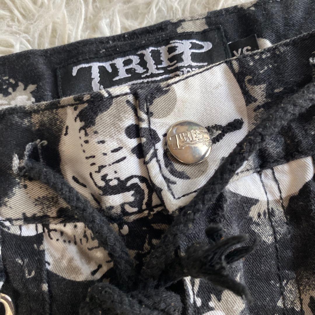 とむtrip nyc スカル パンツ　XS チェーン