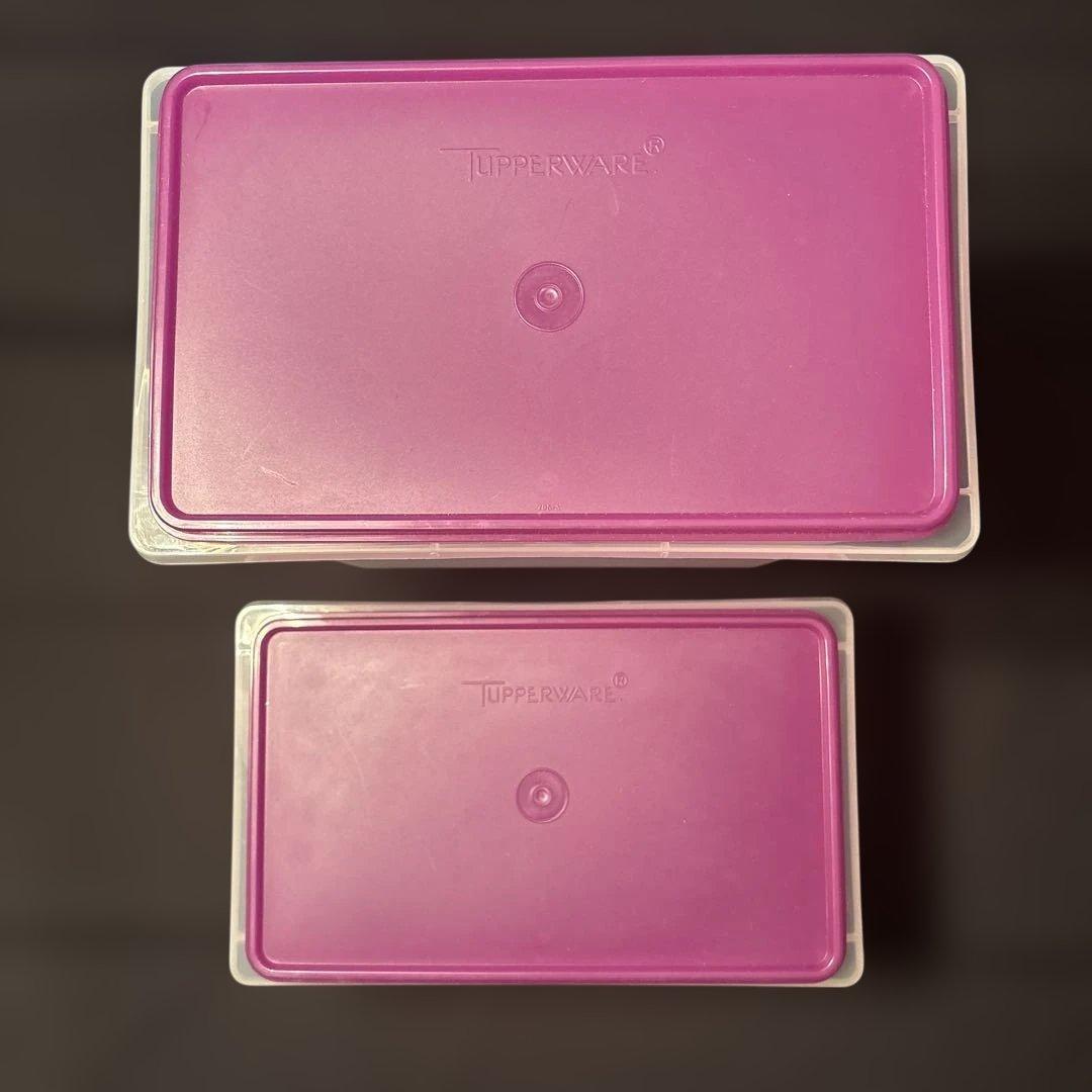 タッパーウェア★5キロ＆10キロキーパー　ピンクシール蓋　米びつ　ライスキーパー