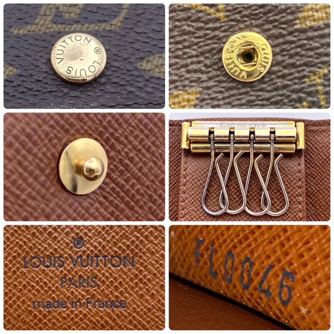 ルイヴィトン　モノグラム 　ミュルティクレ4　キーケース　4連　ブラウン　茶