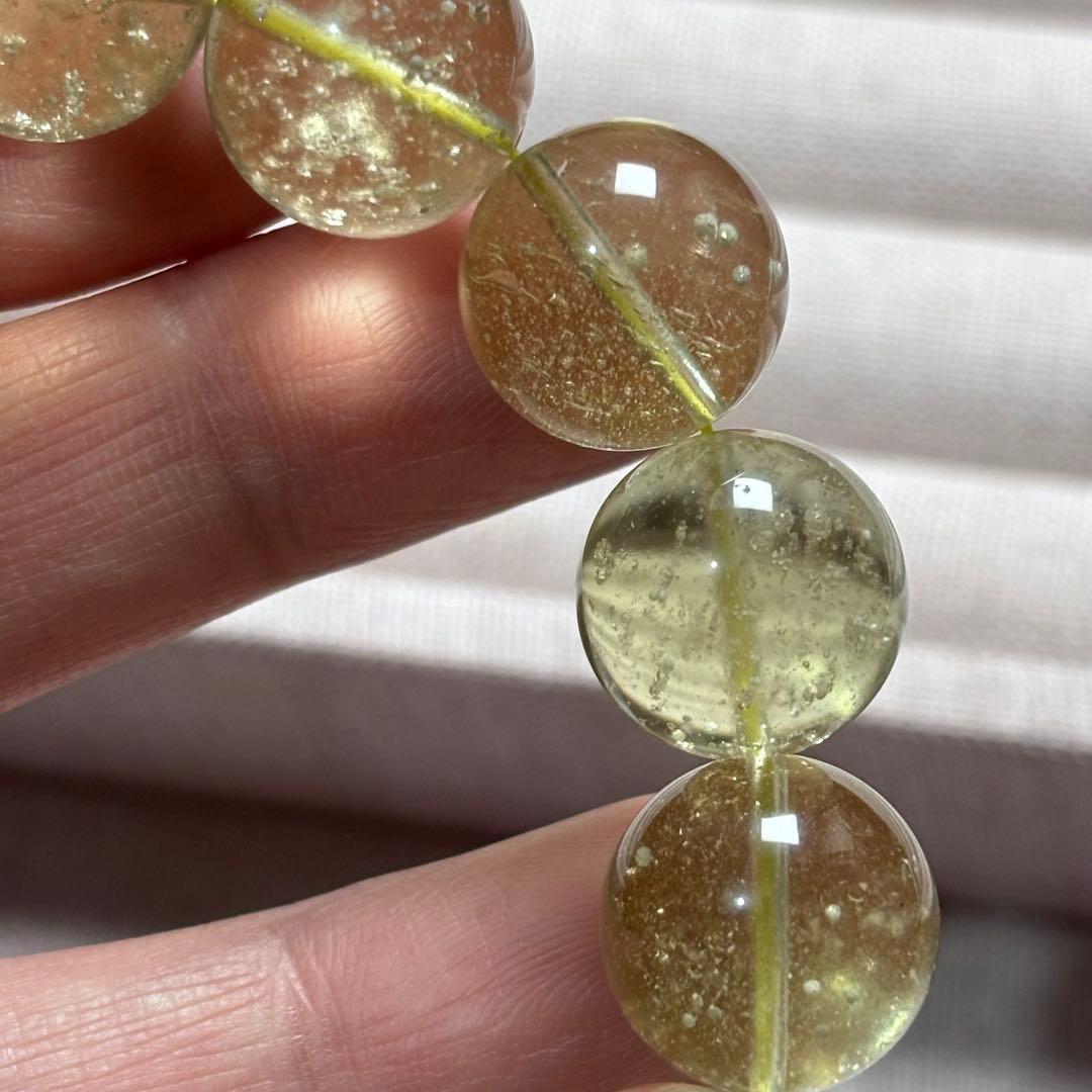 高級品高透明度リビアングラスブレスレットパワーストーン隕石天然石