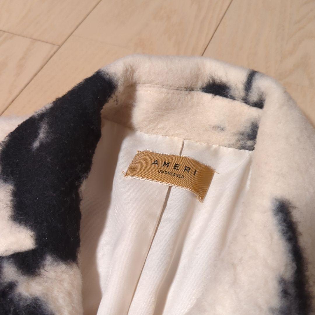 Ameri　UND SHADOW FLOWER WOOL COAT