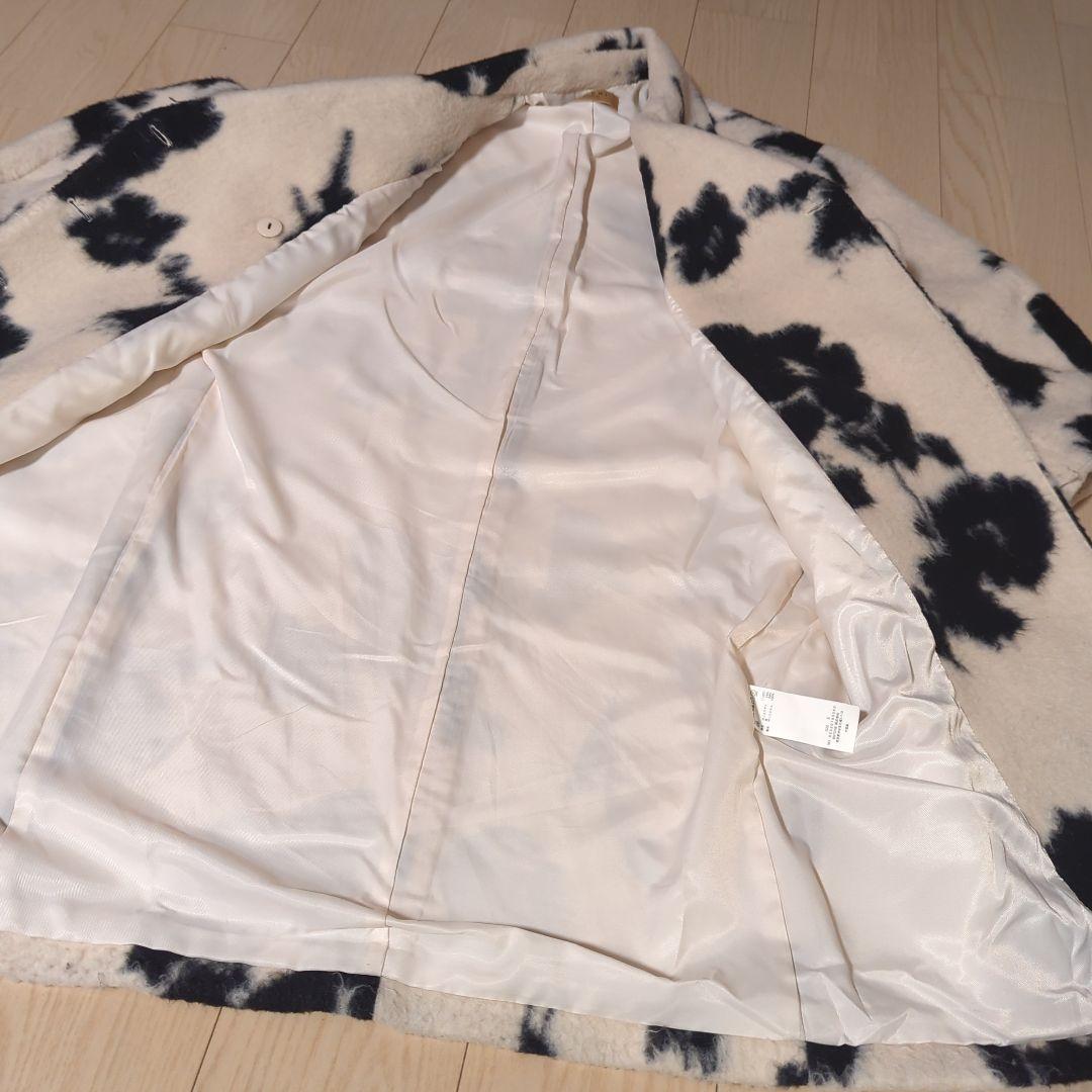 Ameri　UND SHADOW FLOWER WOOL COAT