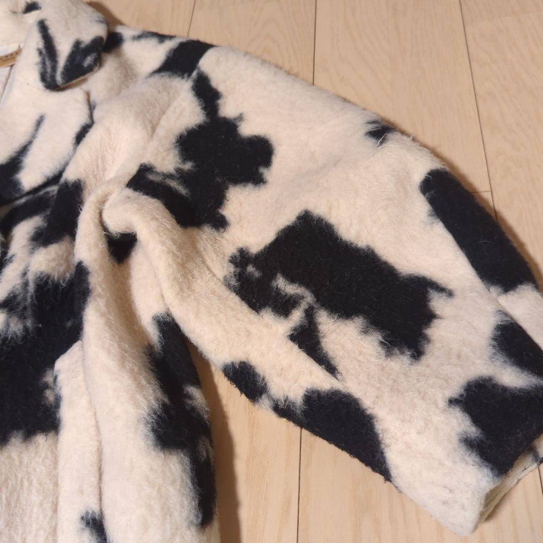 Ameri　UND SHADOW FLOWER WOOL COAT