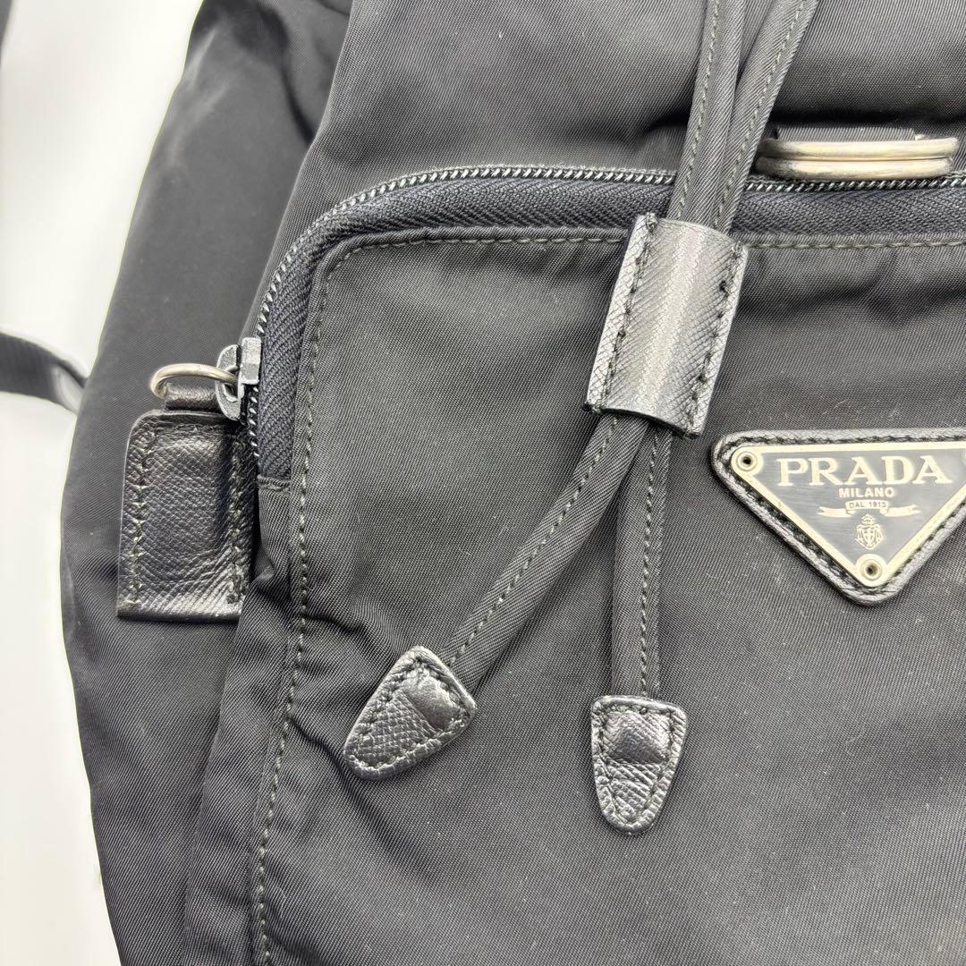 PRADA プラダ　ナイロンミニリュック　三角ロゴプレート