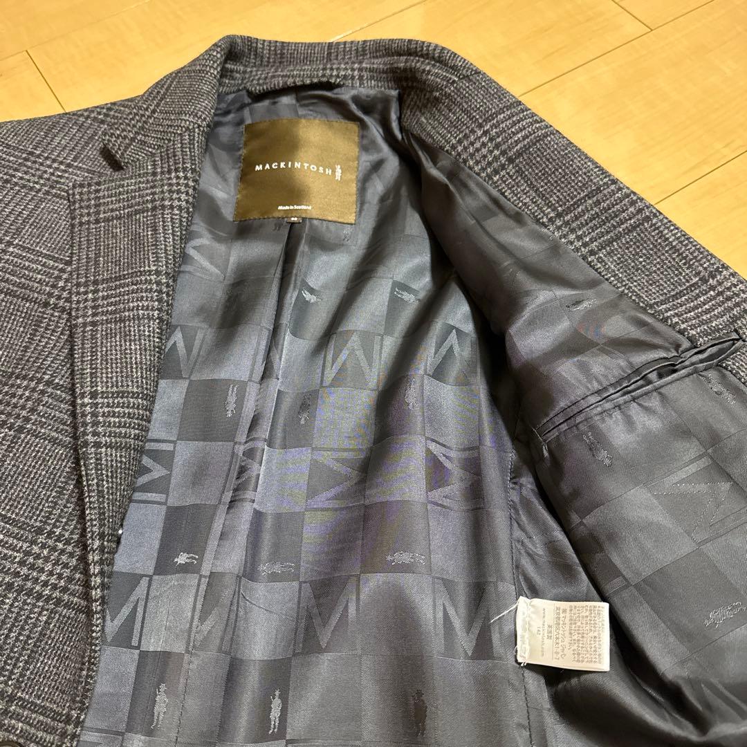 マッキントッシュ　グレンチェック チェスターコート