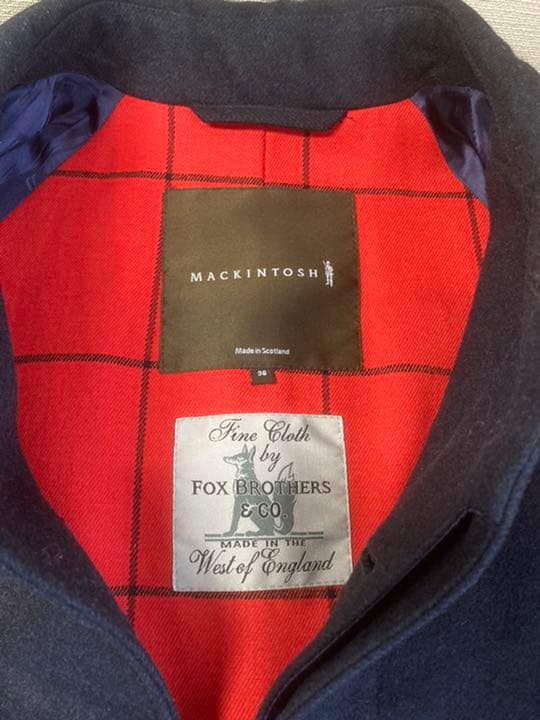 マッキントッシュ　ウールステンカラーコート　ネイビー36