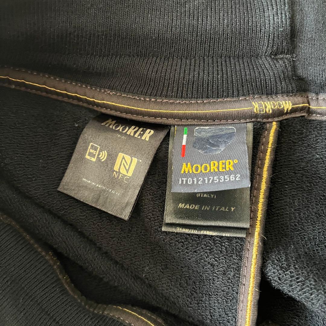 美品 MooRER スウェット セットアップ パーカー ショーツ 黒 44