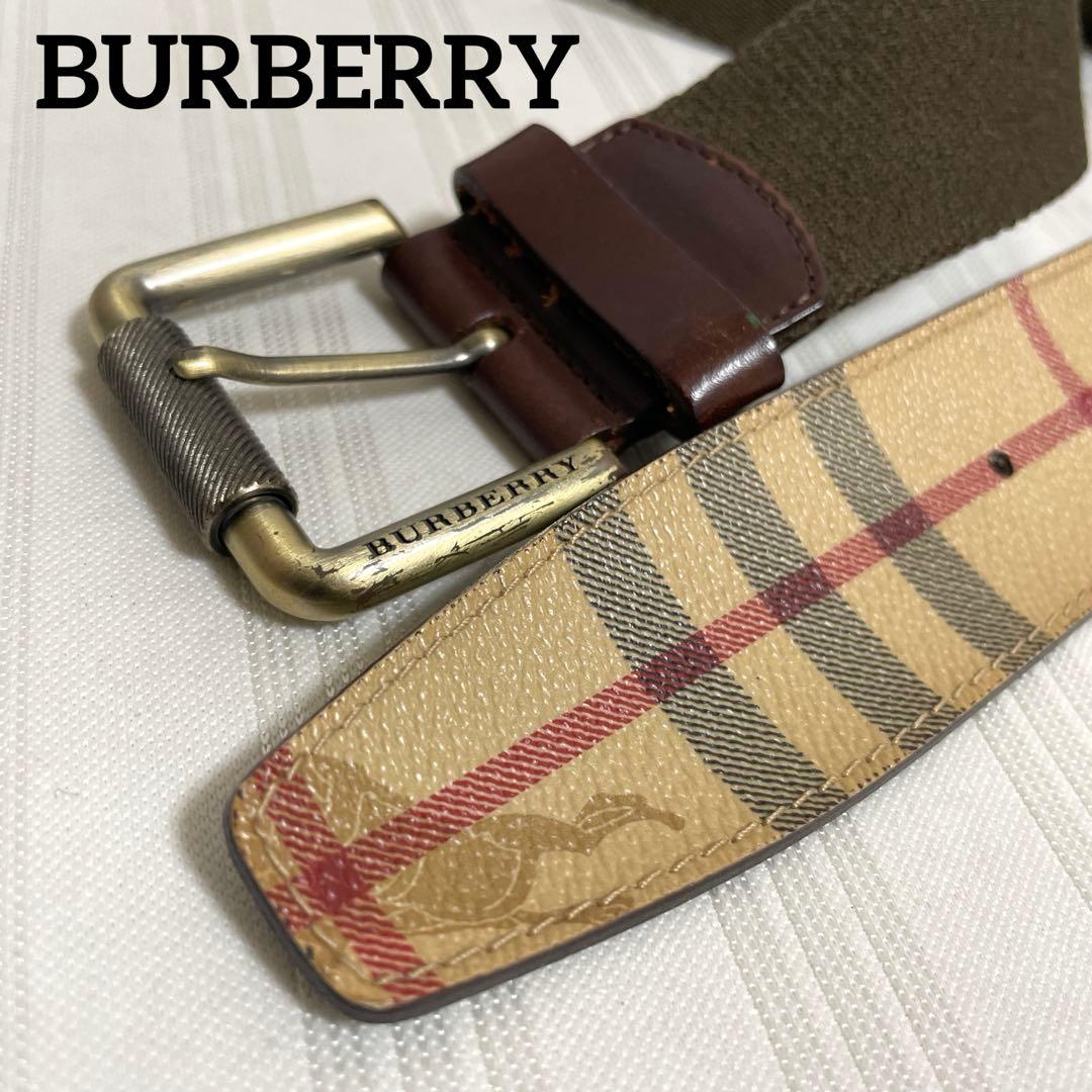 バーバリー BURBERRY ノバチェック シャドーホース ベルト イタリア製