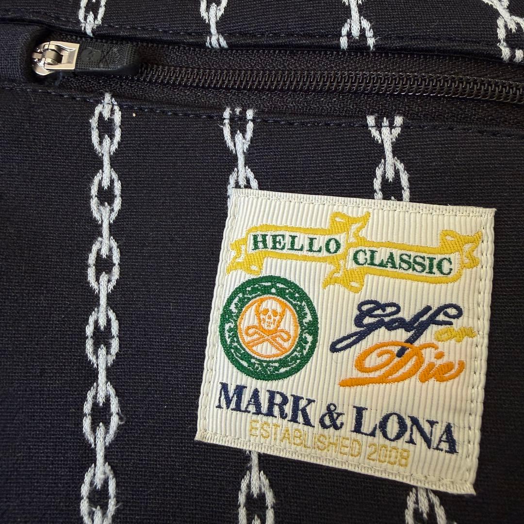 現行タグ　マークアンドロナ　パンツ　黒　総柄　L〜XL相当 ブラック　極美品