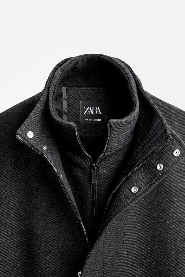 ZARA ザラ 取り外し可能な襟付きコート M 完売品