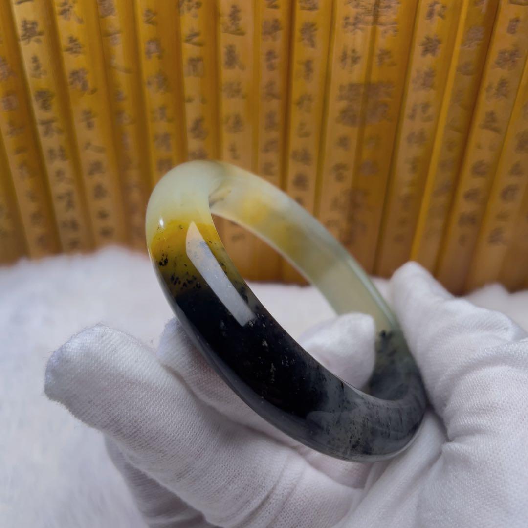 （56.7mm）天然石【❤️岫玉-玉石王-花玉】 軟玉/翡翠/パワーストーン