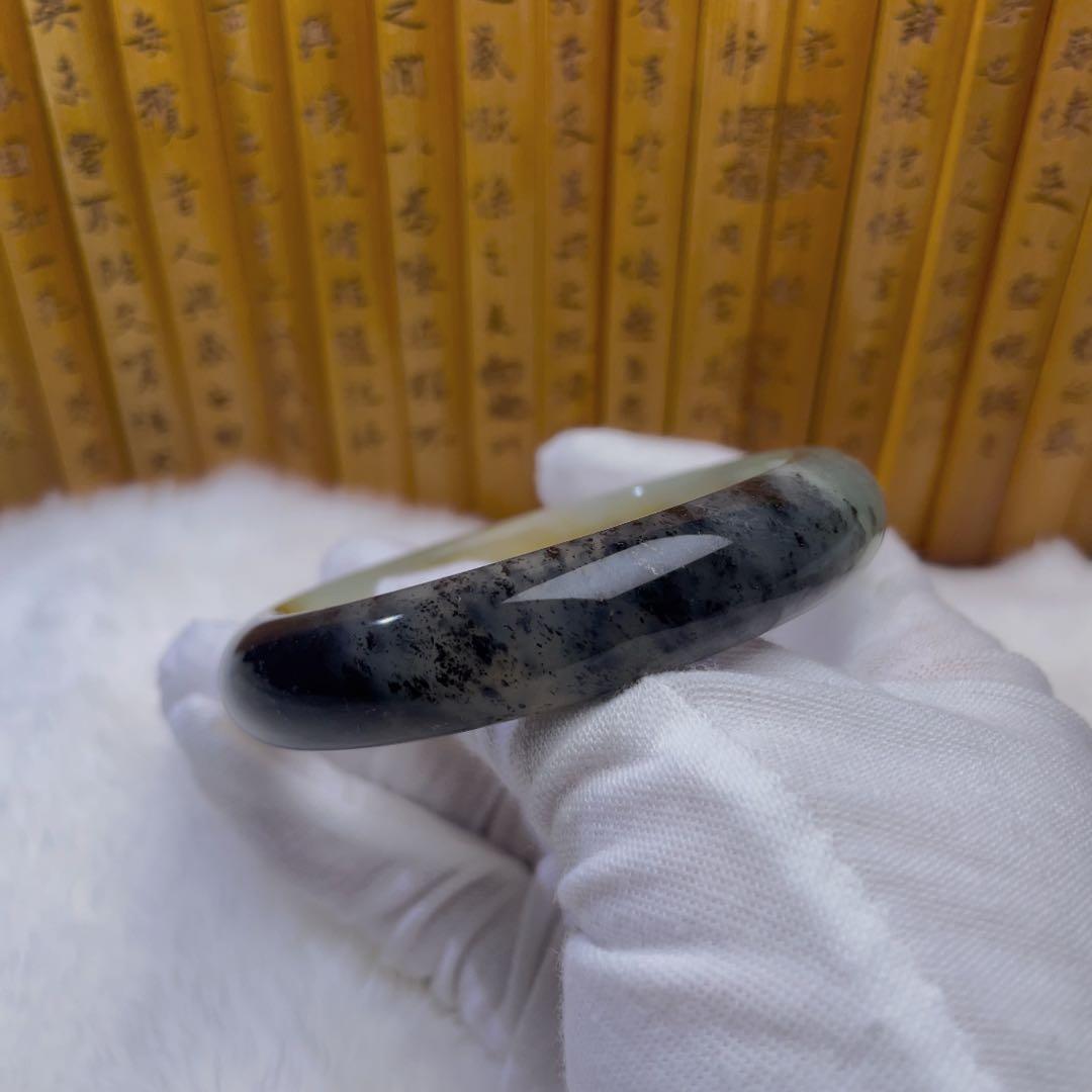 （56.7mm）天然石【❤️岫玉-玉石王-花玉】 軟玉/翡翠/パワーストーン