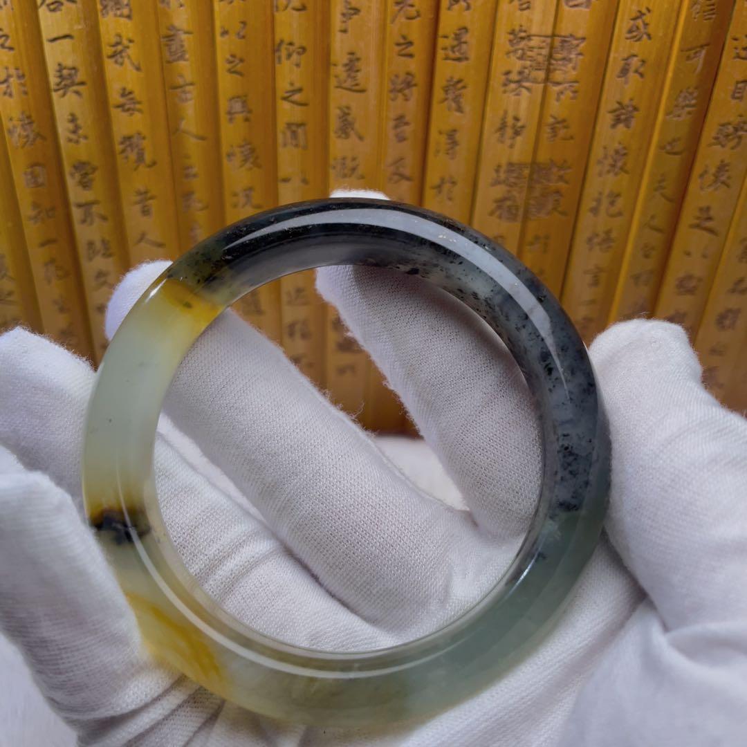 （56.7mm）天然石【❤️岫玉-玉石王-花玉】 軟玉/翡翠/パワーストーン