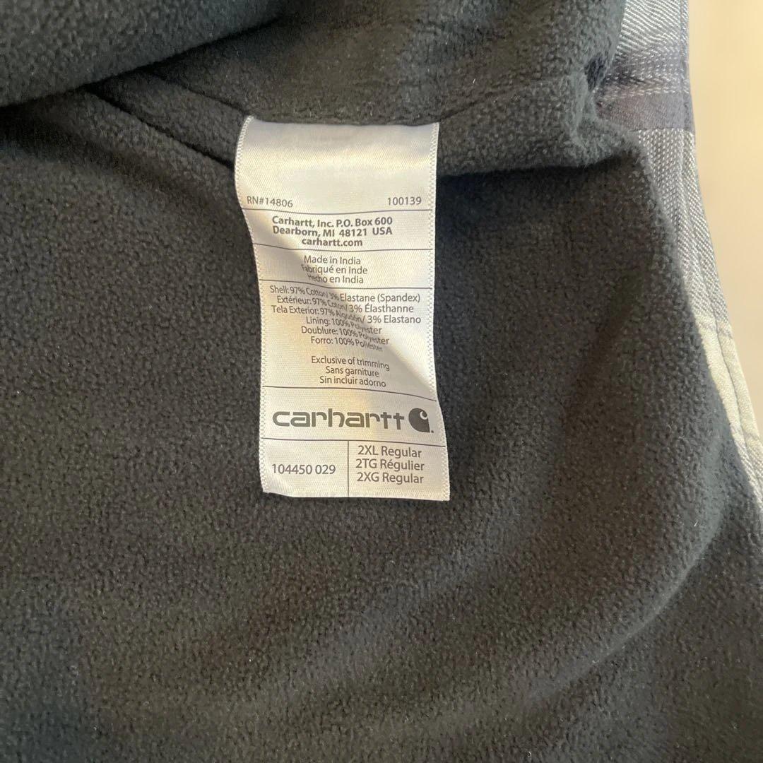 Carharttカーハート オンブレチェックシャツジャケット、 2XL、フリース