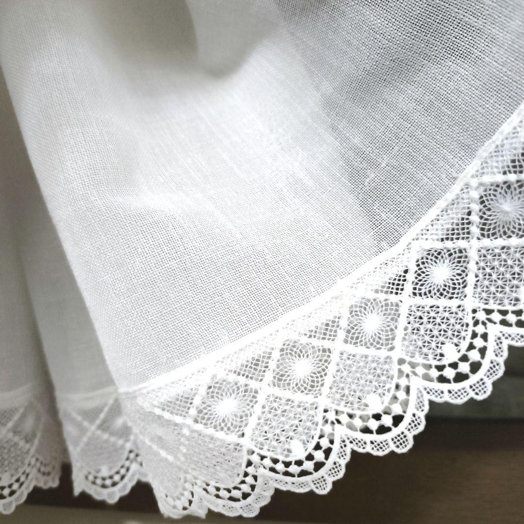 カフェカーテン【HAPPY LIFE☺︎様オーダー品　ナチュラルレース】