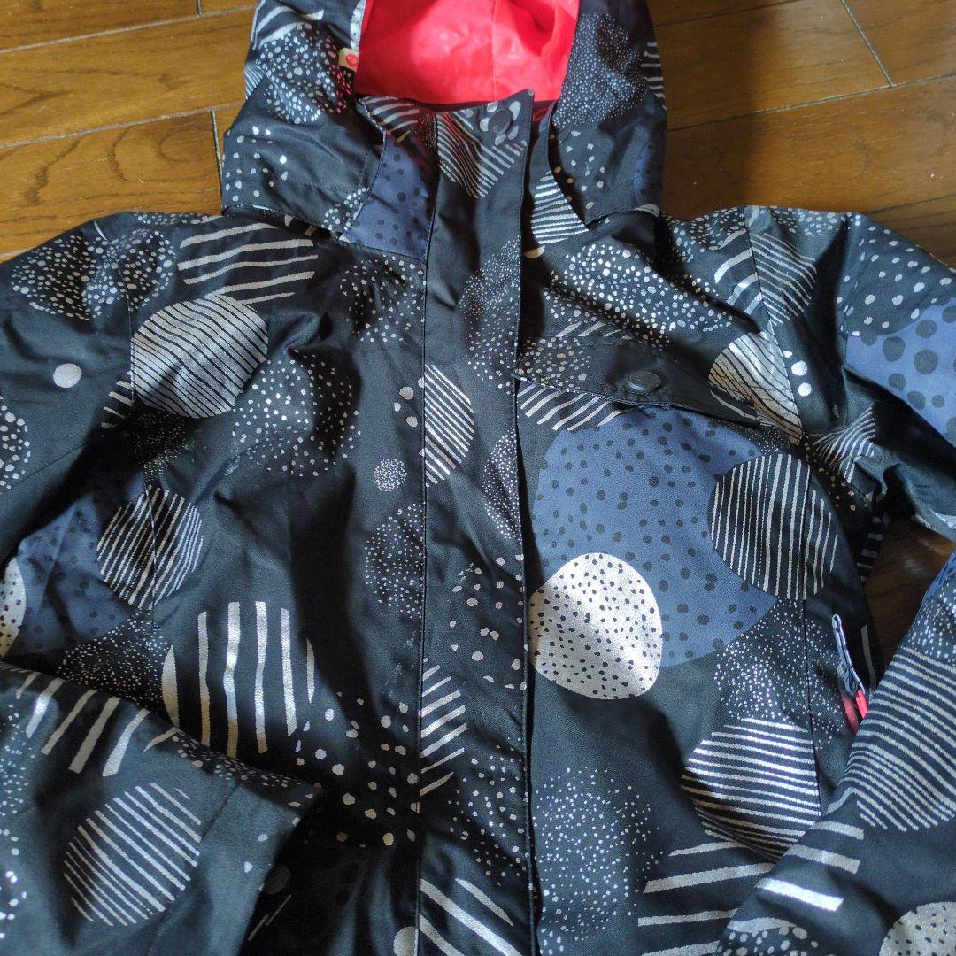 ROXY スノボウェア 上下セット M サークル柄 ブラック ピンク