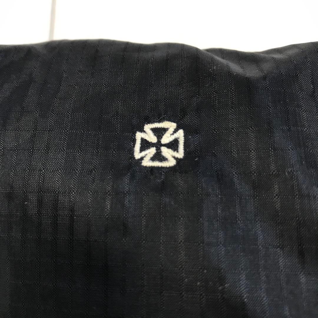 ブランド古着！FACETASM ダウンマフラー 十字架 刺繍 デザイン ブラック