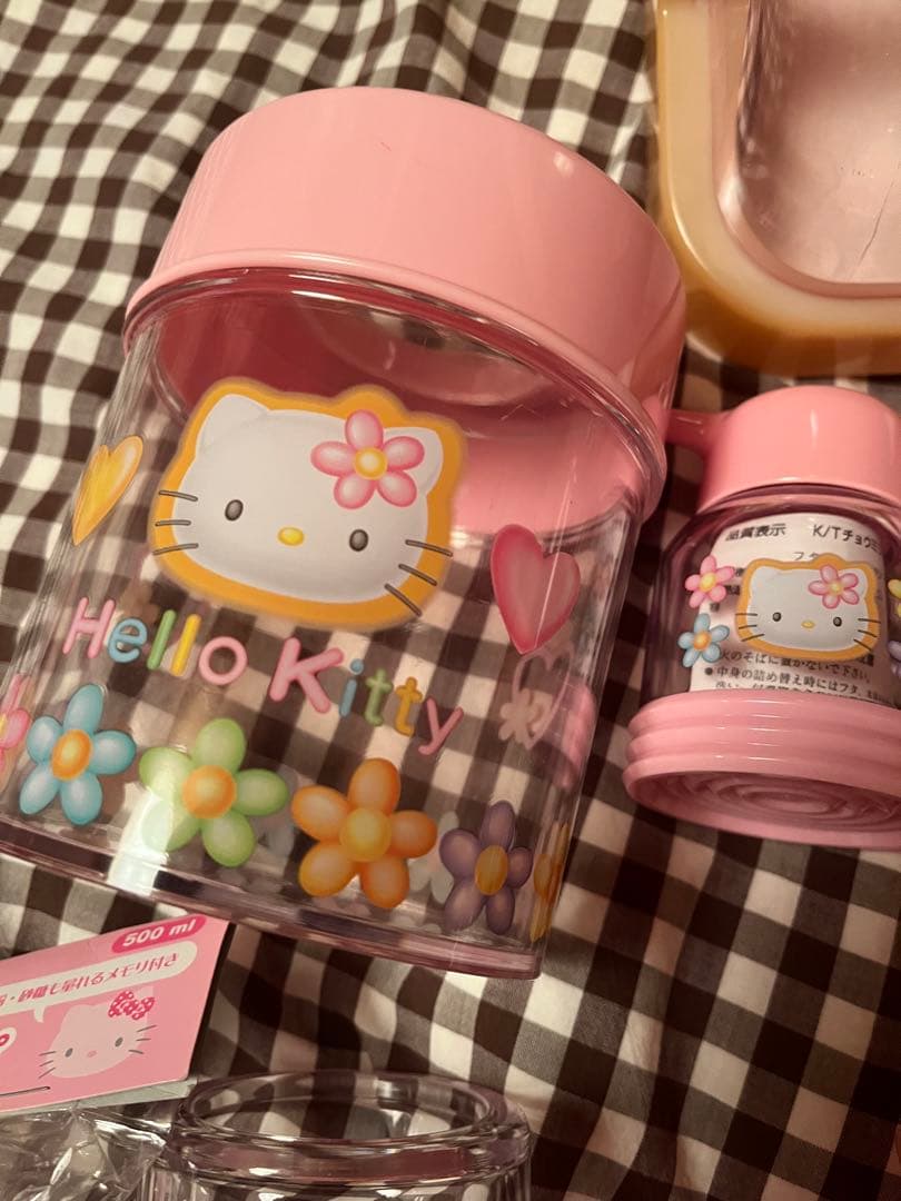 キティ　レトロ　カオハナ　キッチン　調味料　ケース　小物入れ　計量　スプーン