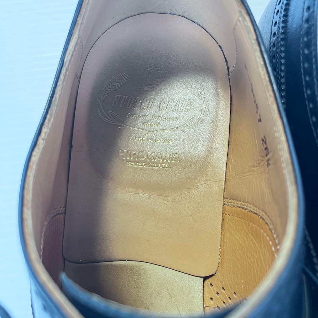 定番✨ スコッチグレイン ビジネスシューズ セミグローブ 黒 26.5cm