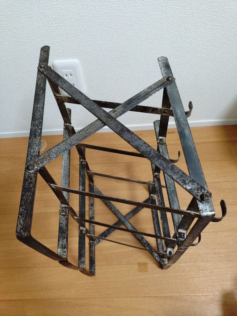 昭和レトロ　ガラス瓶お菓子入れ　小物入れ　アンティーク　ビンテージ　架台付　レア