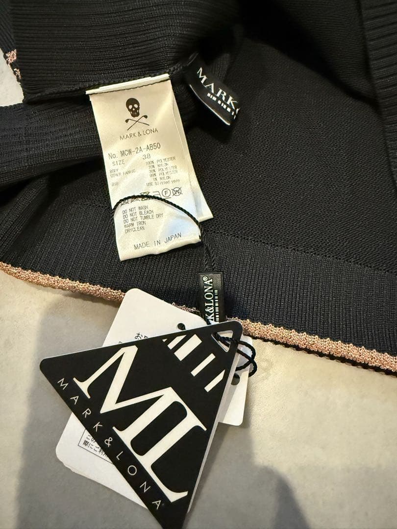 新品 ✨ マークアンドロナ シースルー ベスト 春ニット マーク&ロナ 黒