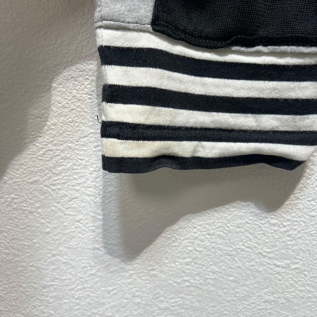 希少 10年製 ブラックコムデギャルソン 上質 ドッキング デザイン ニット S