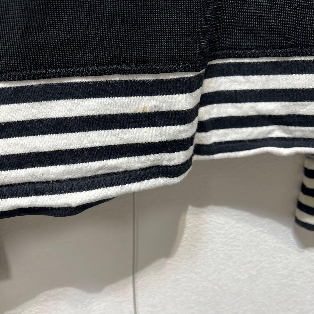 希少 10年製 ブラックコムデギャルソン 上質 ドッキング デザイン ニット S