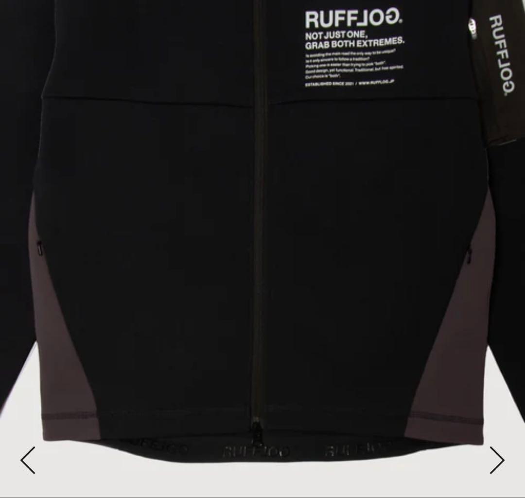 ラフログ RUFFROG ブラック フルジップ パーカー レディース S