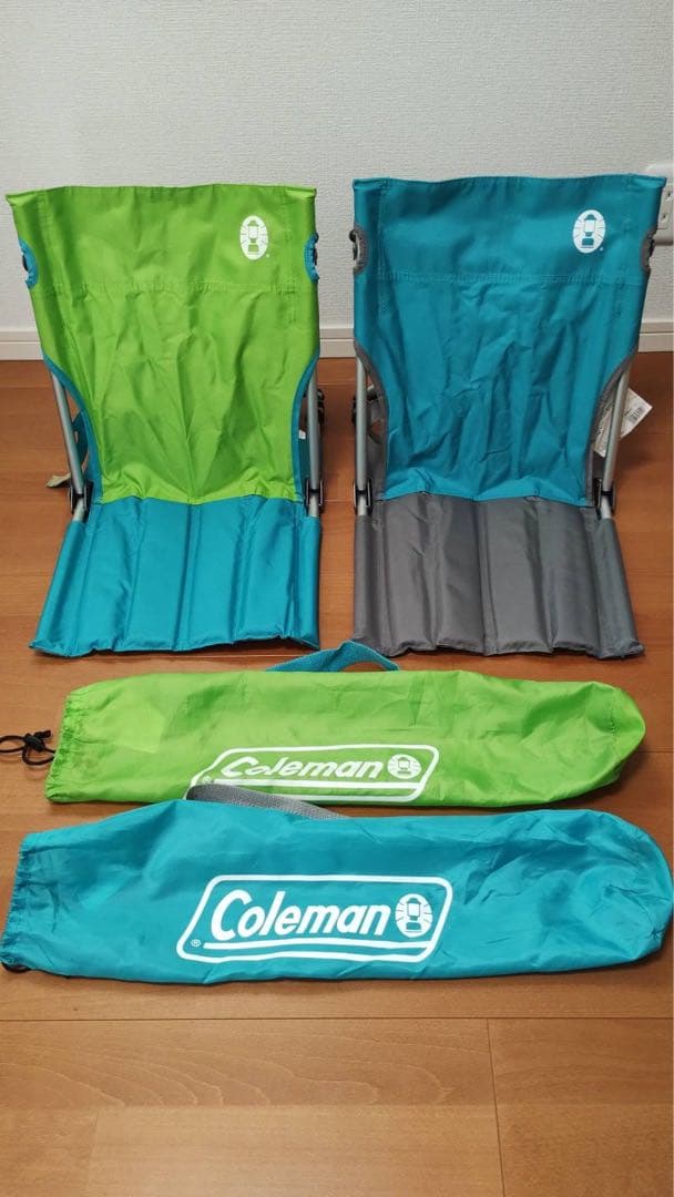 2脚セット】Coleman コンパクトグランドチェア(SKY & LIME) - メルカリ