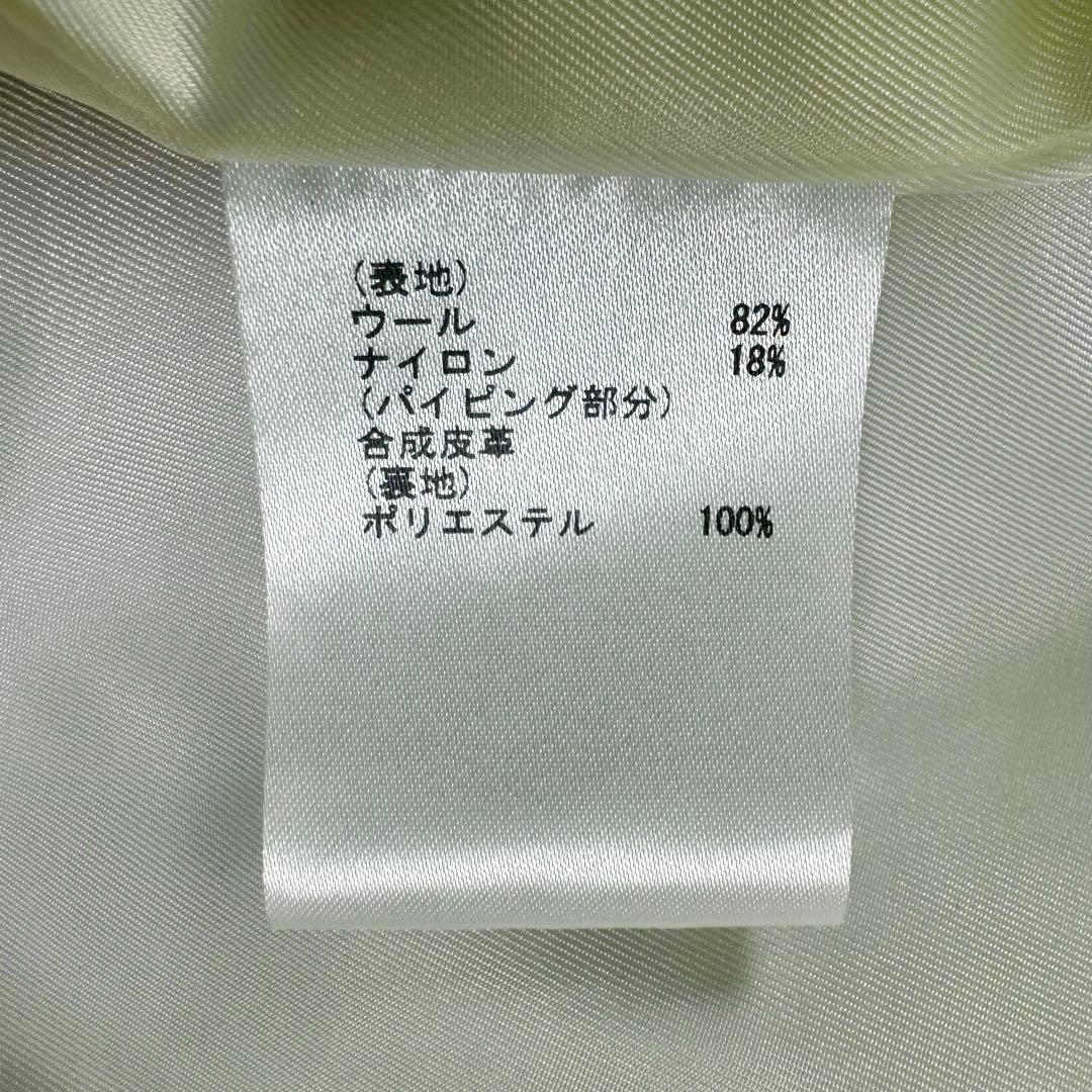 美品✨ ダイアグラム ウールビーバーチェックコート ストール付 36 ミドル丈