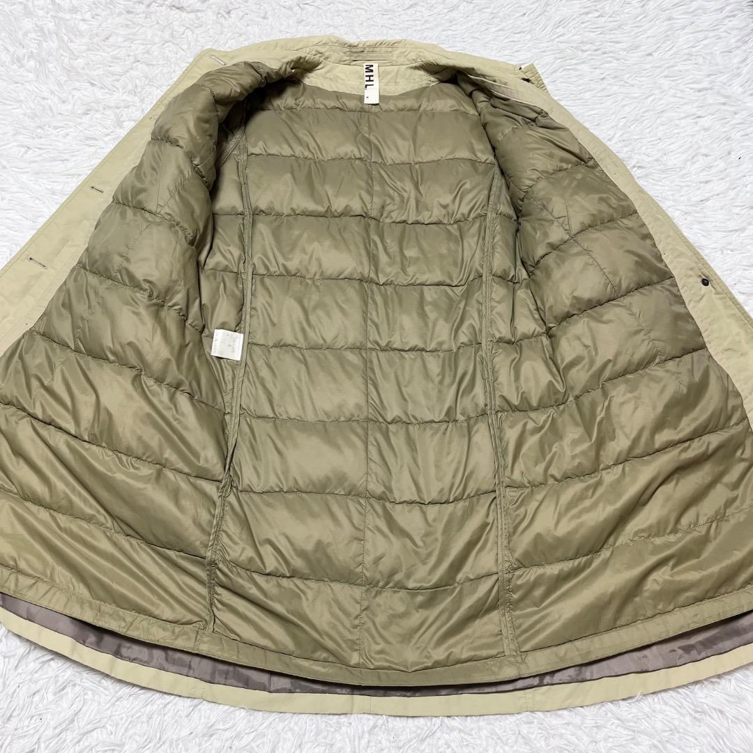 MHL. ダウンライナー付きステンカラーコート コットン ナイロン