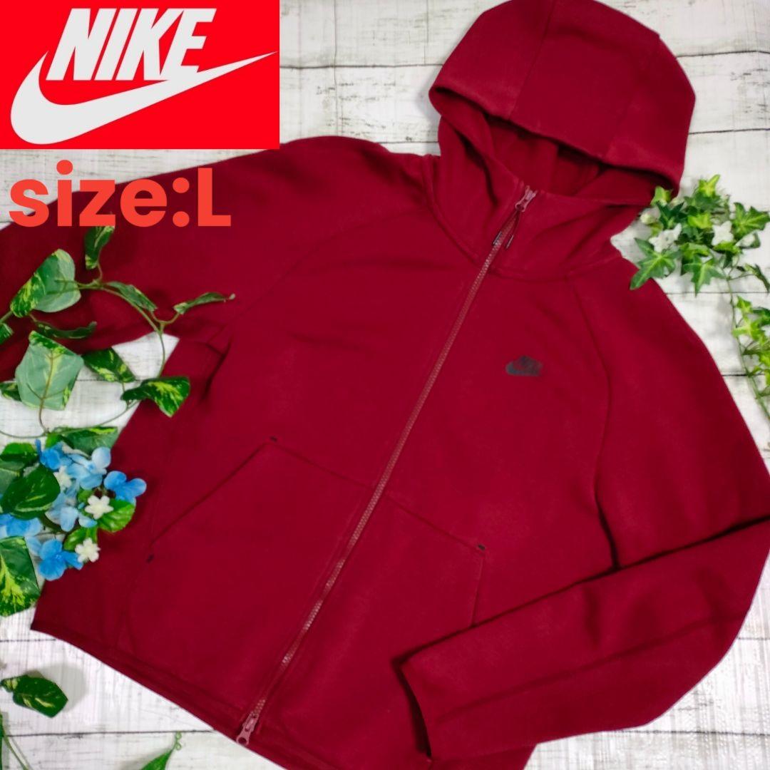 NIKE◇テックフリース フルジップ パーカー◇L/ワインレッド - メルカリ