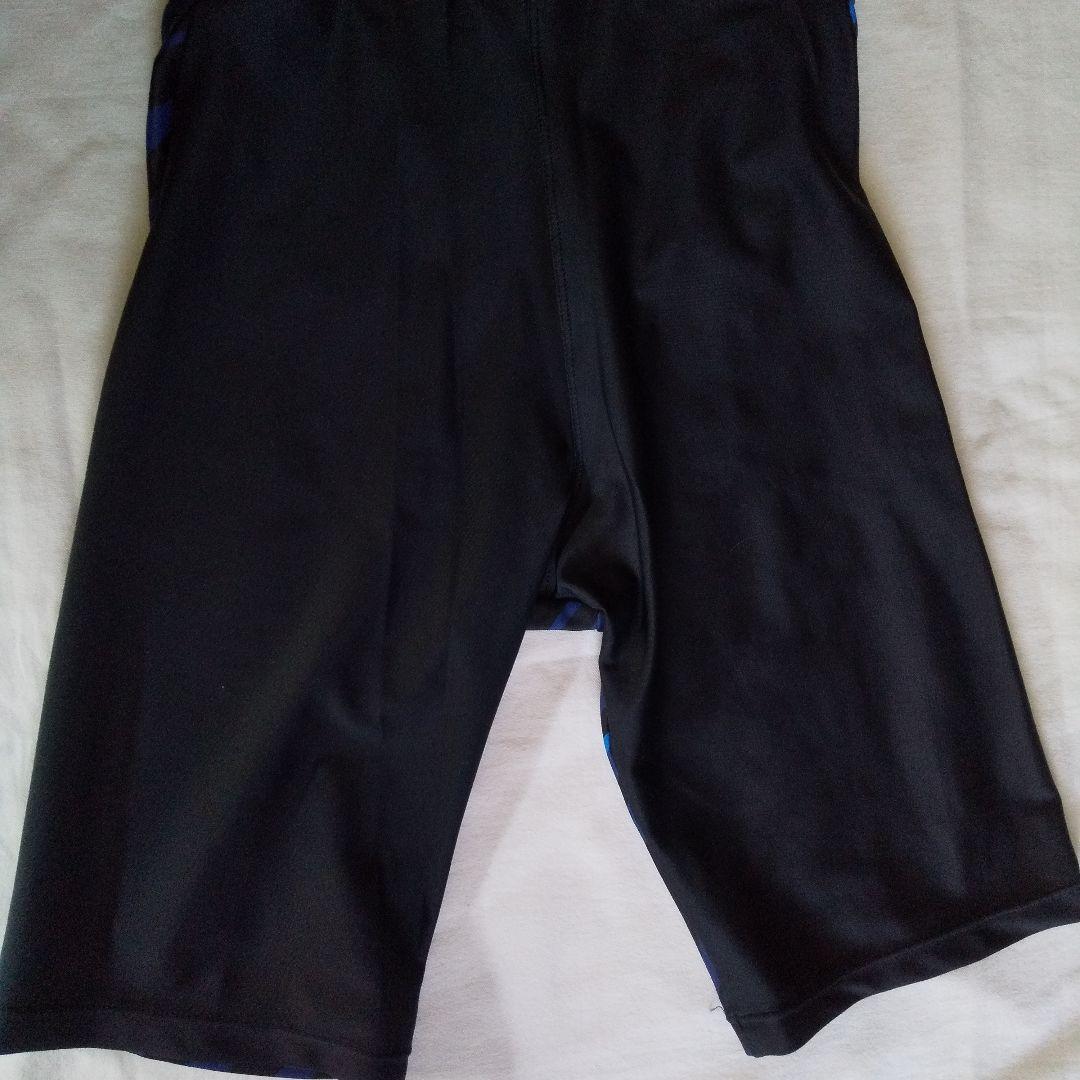 新品 TYR 競泳用水着 ハイバックL黒×ネイビー×ブルー日本製