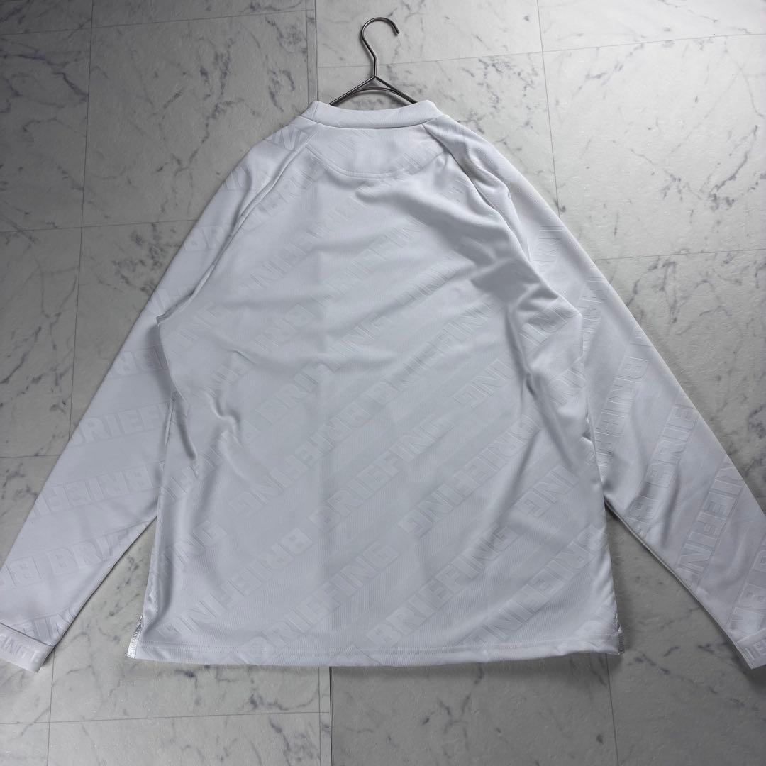 25年製 試着のみ ブリーフィングゴルフ バイアスロゴ ハイネック ホワイト M
