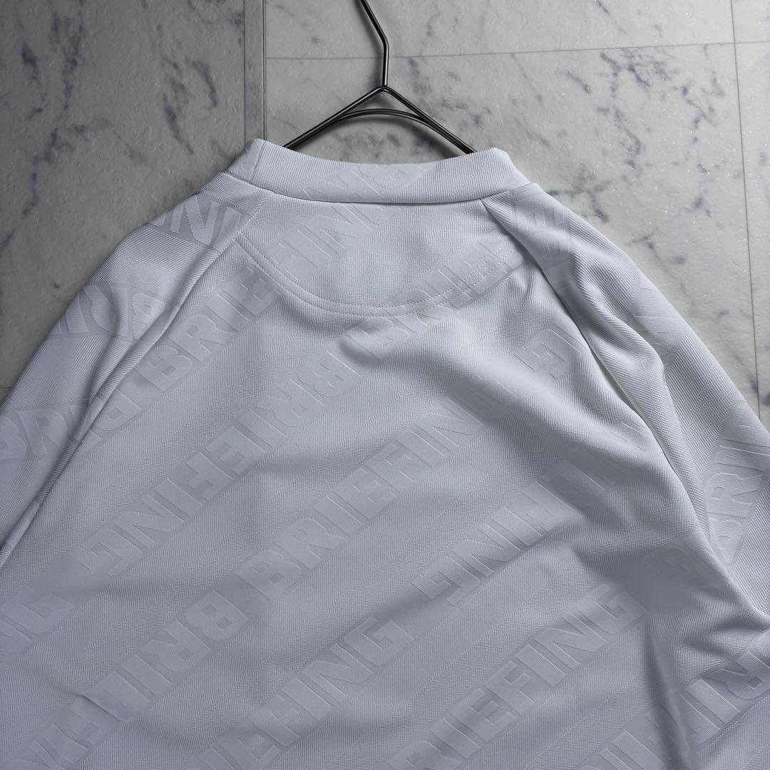 25年製 試着のみ ブリーフィングゴルフ バイアスロゴ ハイネック ホワイト M