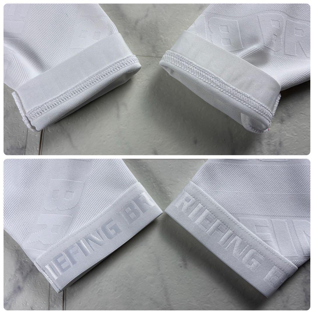 25年製 試着のみ ブリーフィングゴルフ バイアスロゴ ハイネック ホワイト M