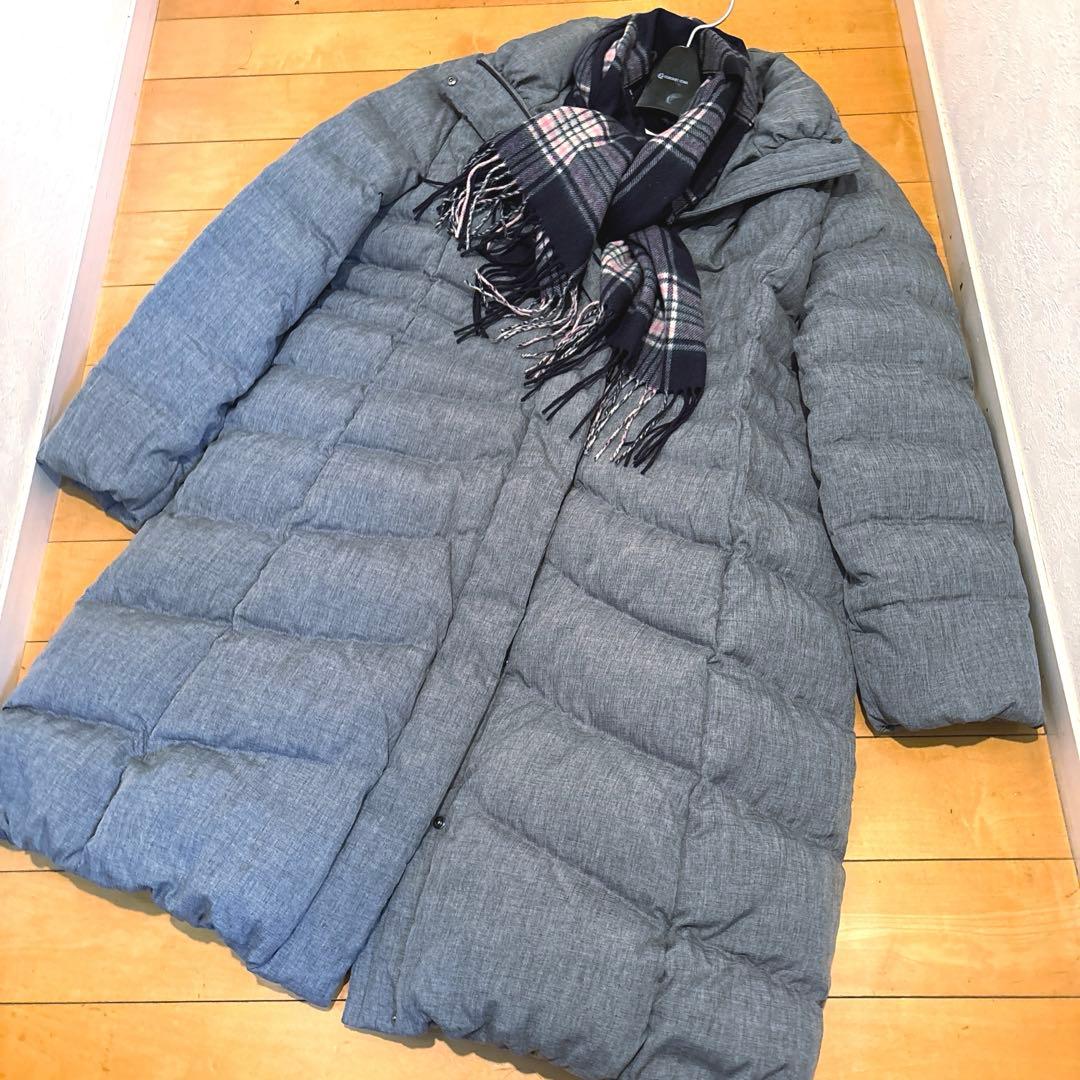 レリアン　ダウンコート　グレー￼ 現行タグ　大きいサイズ　13➕　未使用　訳あり