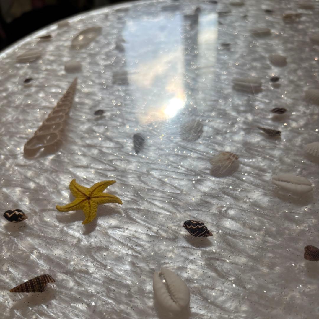 《SALE価格》シェル ラタンテーブル　希少　アンティーク　サイドテーブル