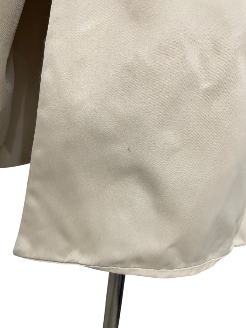 【FENDI】フェンディ　 毛皮　ナイロン　 ステンカラーコート ベージュ　40