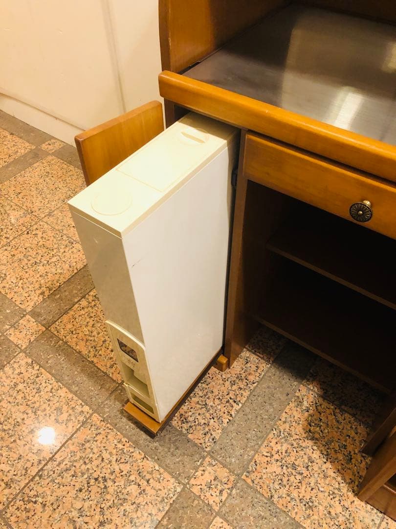 コイズミ家具　木製キッチン収納ユニット　キッチンワゴン　米びつ