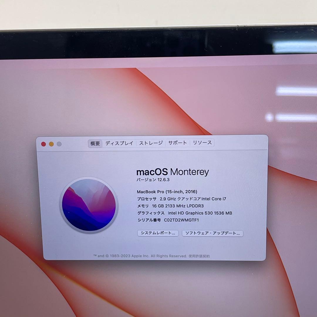 MacBook本体 #680 Macbook Pro 2016 15inch i7 16GB 512