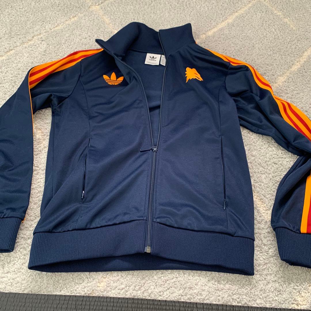 adidas AS Roma ジャージ M ネイビー/オレンジ adidas AS Roma ジャージ M ネイビー/オレンジ